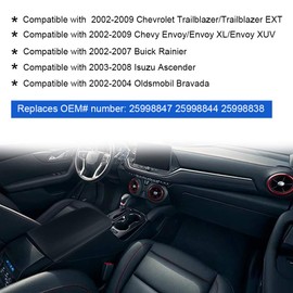 VANJING Compatible with Center Console Lid Armrest Kit Chevy GMC Trailblazer EXT Envoy Envoy XL Envoy XUV Rainier Ascender Bravada Pickup 2002-2009 Replaces 25998847,25998844,25998838(Gray)