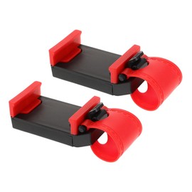 Alipis 2pcs Car Steering Wheel Phone Holder Adjustable Vehicle Smartphone Mount Universal Dashboard Phone Clip