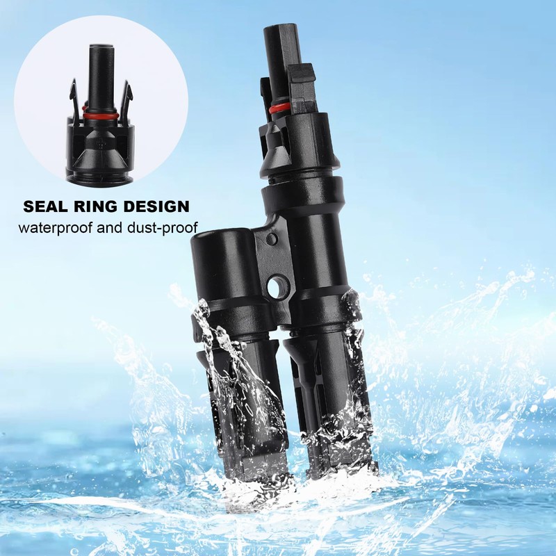 Taefuwr 1 Pair Solar Branch Connectors Y Connector, for Parallel