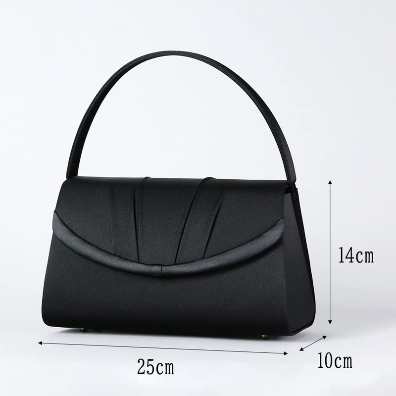 Iwasa 8231 Folding Formal Bag, Women's, Black, For Funerals, Funerals,