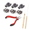 LALAFINA Hair Extension Pliers Hook Kit Hairdressing Tool Set Comfortable
