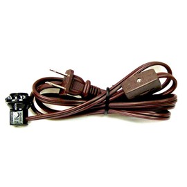National Artcraft® 6' Brown Lamp Cord with Candelabra Socket and Screw-On Collar (Pkg/1)