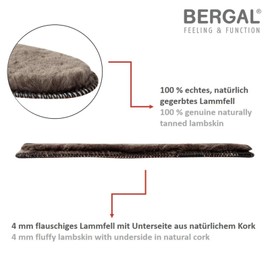 Bergal Bergal Lammfell Comfort Insole, Brown (Braun), 6 UK
