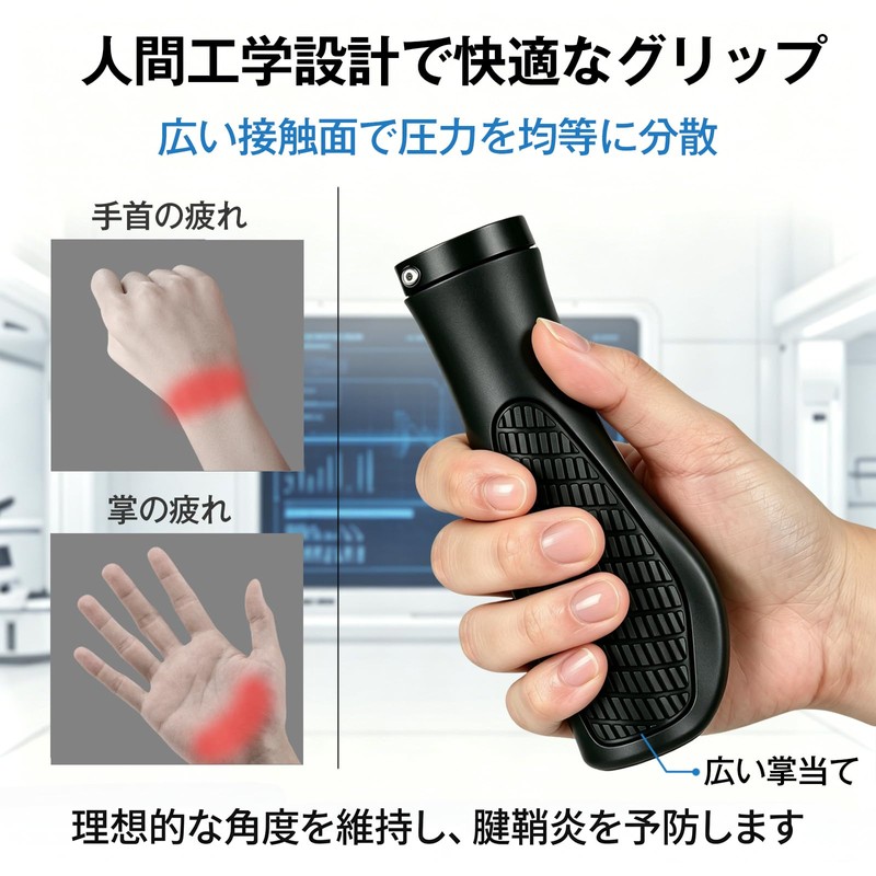 Bicycle Handle Grip, Cross Bike, Replacement, Inner Diameter: 0.9 inches