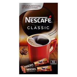 NESCAFÉ Classic Sticks, löslicher Bohnenkaffee, 10er Pack (1 Packung á 10 x 2g) | ideal für unterwegs, im Büro oder zu Hause, schnell zubereitet ohne Kaffeemaschine, in Einzelportionen