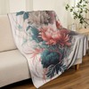 Floral Flannel Blanket, Small 30"x40" Size, Soft and Vibrant Throw
