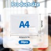 Eidoct Clear Plastic Wallets, 30 Pack A4 Plastic Folders Document