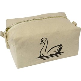'Graceful Swan' Canvas Wash Bag/Makeup Case (CS00038104)