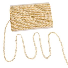 MAYJOYDIY 20m Gold Gimp Braid Trim 5mm Metallic Gold Threads Lace Trim Polyester Decorative S Woven Braid Trim for Sewing Bag DIY Crafts Costume Curtain Lampshades