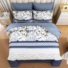 Dintszyayue King Size Comforter Set, 7 Pieces Blue Boho Comforter