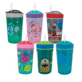 Nuby Vaso Snacknsip Antiderra 9 Oz