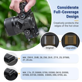 JJC Hot Shoe Cover Cap for Nikon Nikon Z8 Z7 Z50 Z5 Zf Zfc D7500 D7000 D800 D750 D5500 D5000 D3300 D3200 D3100 D300S D610 D90 D70S Cameras Shoe Cover