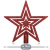 com-four® Christmas tree topper, glitter star, for every tree top,