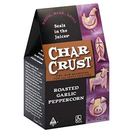 Char Crust Dry-Rub Seasoning, Roasted Garlic Peppercorn, 4 oz