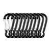 Temlum 10 PCS Aluminum Alloy Carabiner 4/4.7/5.9/6.6/7.5 cm Clip Gourd