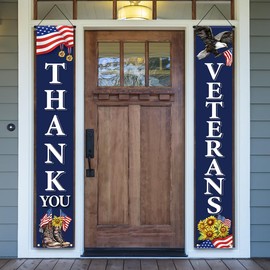 Memorial Day Decorations 4th of July Porch Banner Thank You Veterans Patriotic Decor Memorial Day Decorations and Supplies for Home Party
