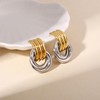 Chunky Gold Earrings for Women Geometric Knot Stud Earring Dainty