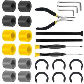 26 Packs Rubber Roller Replacement Set for Cricut Maker 3 and for Cricut Explore Air 2 1, Rubber Roller Set for Cricut Complete Repair Tools Rubber from Moving Retaining Clip Rings Sets