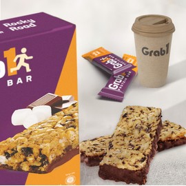 Grab1 Rocky Road Protein Bars | 10 Grams Protein (2 Pack - 10 Bars) Controls Hunger | Certified Kosher | Low Calorie | Perfect for Snacking | Meal Replacement