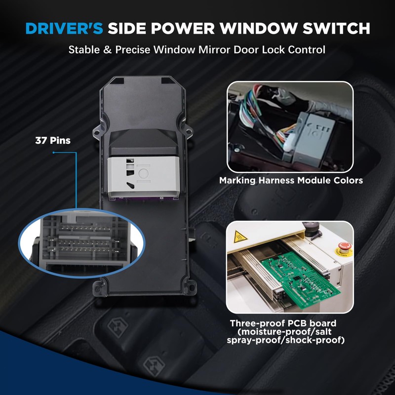 AITKEN Master Power Window Switch Driver Side Compatible with 2009-2015