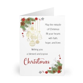 Religious Christmas Greeting Card - Heartfelt Wishes, Holiday Symbols, and Joyous Messages
