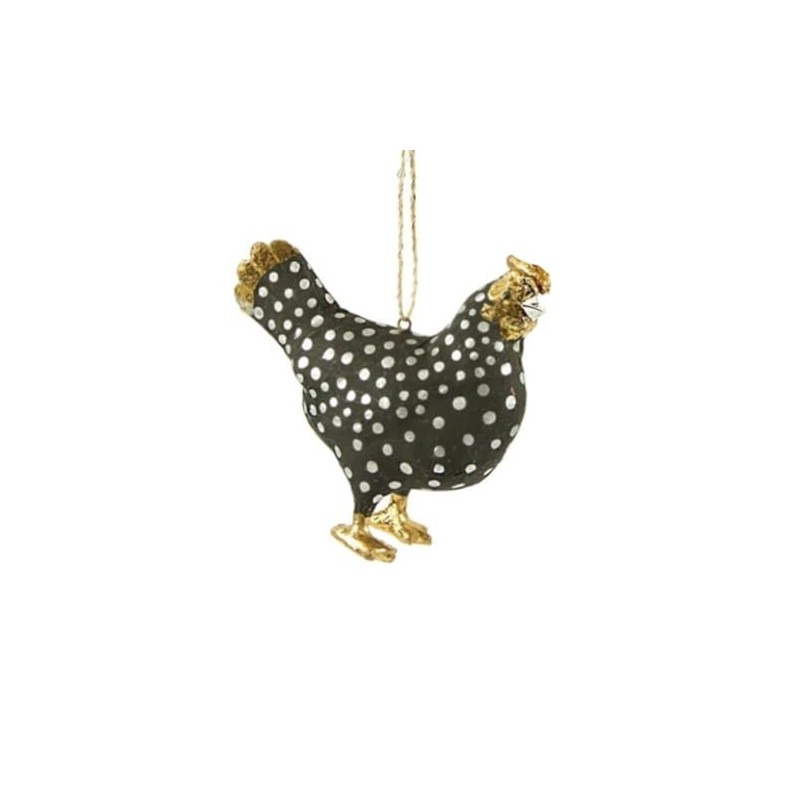 Cody Foster & Co Black Merriment Hen Paper Mache Hanging