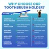 Toothbrush Caddy - Personal Toothbrush Holder for Bathroom Counter -