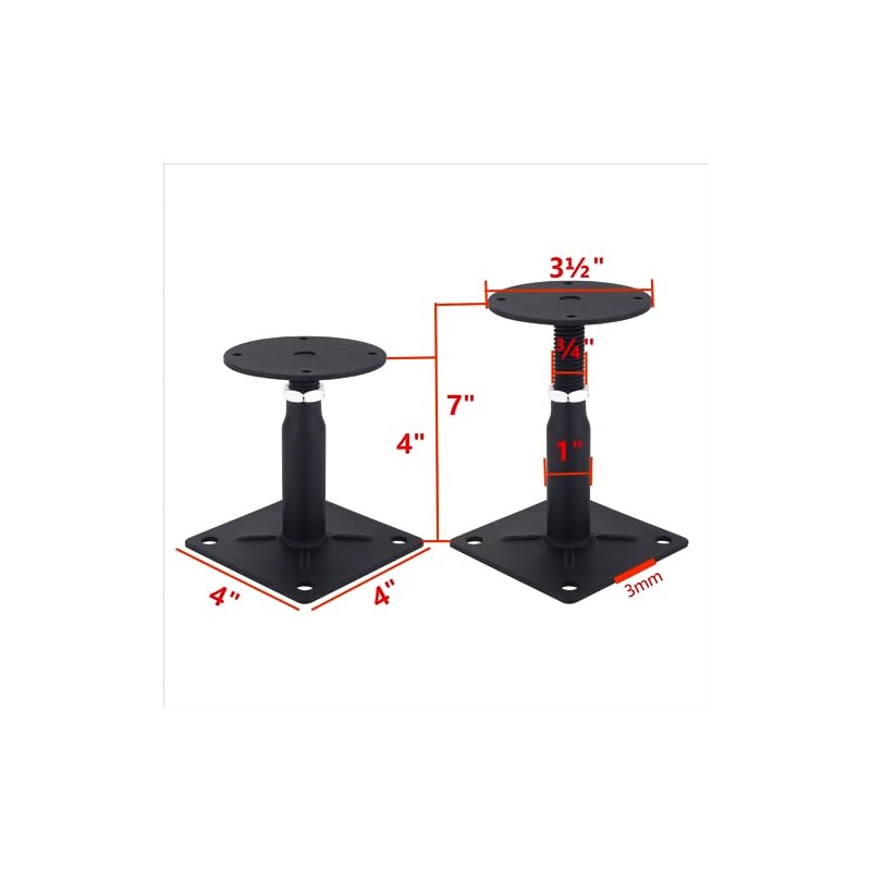 YXGJDP 2 Pack Adjustable Floor Jack 4" to 7", Mini