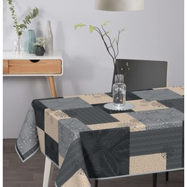 Venilia Taenga Printed Tablecloth, Table Linen, Table Decoration, Non-Iron, Polyester, Round, 1.8 m x 1.8 m, 59515