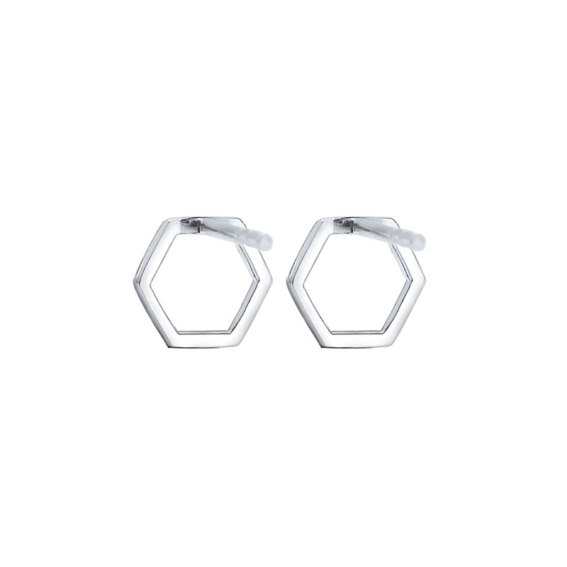 Elli Women's 925 Sterling Silver Xilion Cut Stud Earrings