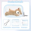6 Pcs Clear Figures Display Bag with Keychain Zipper Clear