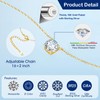 SecreTalk 1-4CT Moissanite 4P Pendant Necklace for Women, 1-4CT D