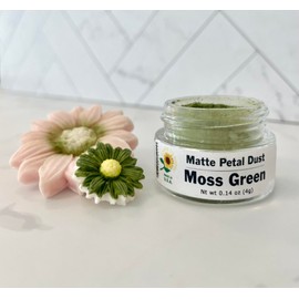 Sunflower Sugar Art Moss Green Petal Dust Food Color - Premium Gray Matte Powder Cake Accessories for Cake Decoration, Fondant and Gumpaste - 4 Grams Non-Toxic Baking for confectionery