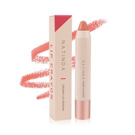 Natinda Creamy Lip Crayon Lipstick Apricot Nude Pink Color 01 Lovely Girl / 나틴다 크리미 립크레용 립스틱 살구빛 누드 핑크 컬러 01 러블리걸