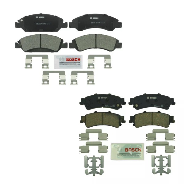 Bosch Quietcast Front Rear Ceramic Disc Brake Pad Kit For