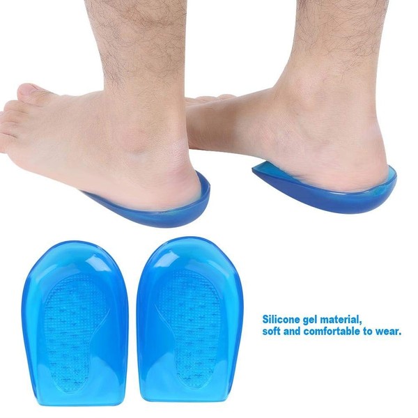 O/X Leg Correction Insoles, Silicone Gel Foot Orthotic Arch Support Shoes Insert Pads Heel Cup Shoe Inserts Posture Corrective Heel Cups (L(41-46))