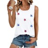 FAYALEQ American Flag Tank Top Women USA Star Sequin Sleeveless