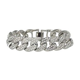 NewAgeBling Miami Cuban Link Iced Cz Bracelet 14k White Gold Plated Hip Hop 8 inches