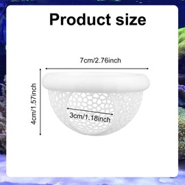 lasuroa Floating Betta Hide, 2.76x1.57 Inch Floating Betta Shrimp Cave Fish Tank Hide Hideout Spots Aquarium Hammock Decor for Fish Safe Resting Ornaments Decoration Accessories (White)