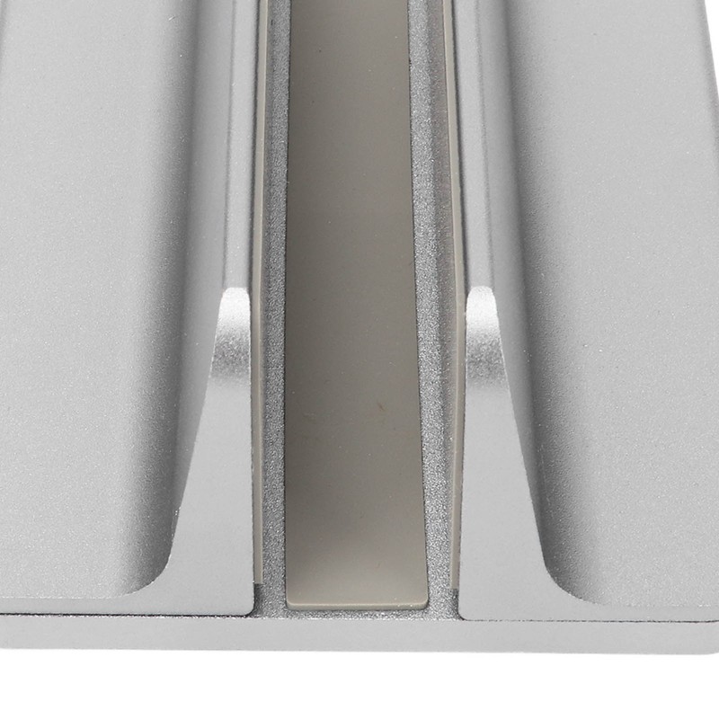 Vertical Laptop Stand Grey Regulable Base 3D Curved Appearance Bottom