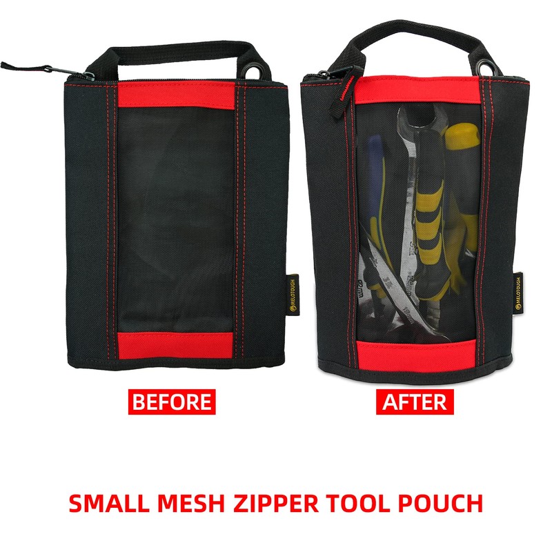 MELOTOUGH Zipper Tool Pouch Zipper Small Tool Bag -Fastener Bag