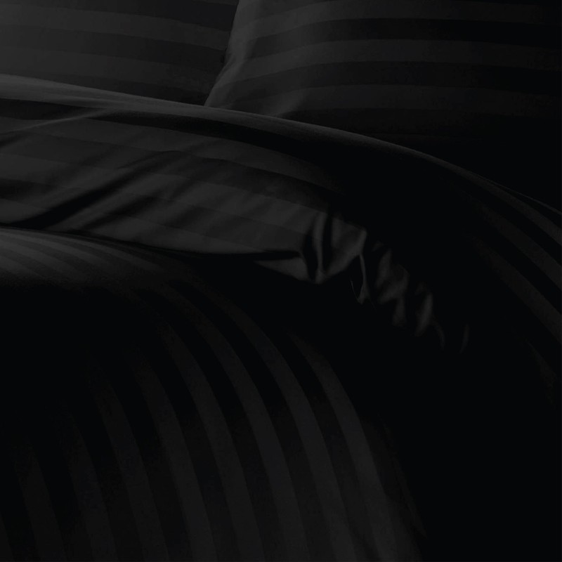Ev Dekor® Single Duvet Cover Set Hotel Quality Stripes Satin