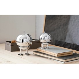 Hoptimist Bumble Bobble Figure & Lucky Charm, Scandinavian Decorative Figures for Living Room, Desk, Office, Office Decoration & Funny Small Gifts, 7.5 x 8.5 x 10.7 cm, Medium, Chrome