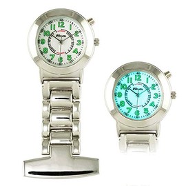 Ravel - Classic Nurses Fob Watch with EL Backlight - Chrome