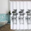 Gray Stone Shower Curtain Waterproof Mildew Proof Bath Curtain with