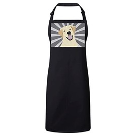 Fabulous Premium-Küchenschürze Schwarz Labrador Großer weißer Hund Kunst Zeichnung Beste Freunde Niedlich