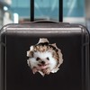 Smiling Hedgehog Wall Decal for Wall, Laptop, Multi-Surface - 3D