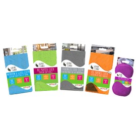 Living Eco Home Window and Glass Cloth, Microfibre, Blue, 30 x 35 x 0.4 cm