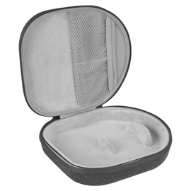 Geekria Shield Headphones Case Compatible with Bose QuietComfort45, QuietComfort35IIGaming, QuietComfort-35II Case, Replacement Hard Shell Travel Carrying Bag with Cable Storage (Dark Grey)