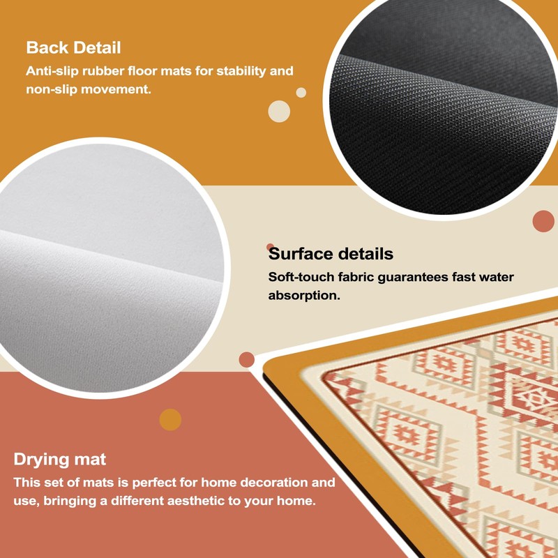 NeuWook Draining Mat, Soft Microfibre Dish Drying Mat for Kitchen